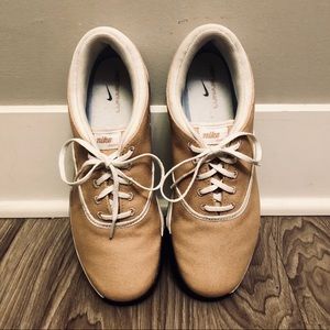 Nike Lunarlon Tan Spikeless Golf Shoes